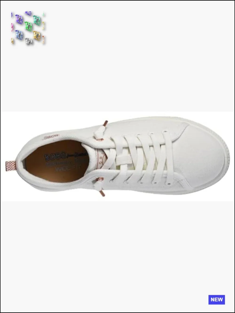 Women's Bobs Copa Sneaker Memory Foam Lace Up Casual Fashion Sneakers - Picture 6 of 7